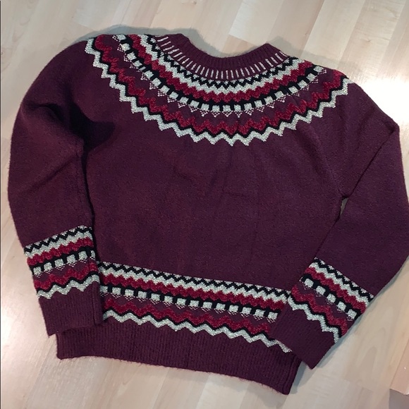 ALYA FAIR ISLE metallic accent soft sweater - Picture 3 of 5